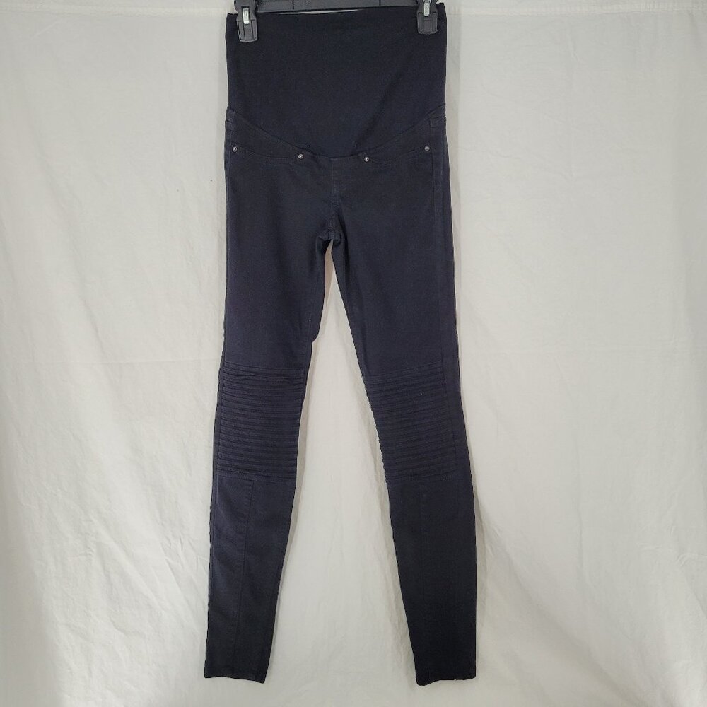 H&M Mama Maternity Jeans Stretchy High Rib Super Skinny Black Jegging Women's 4